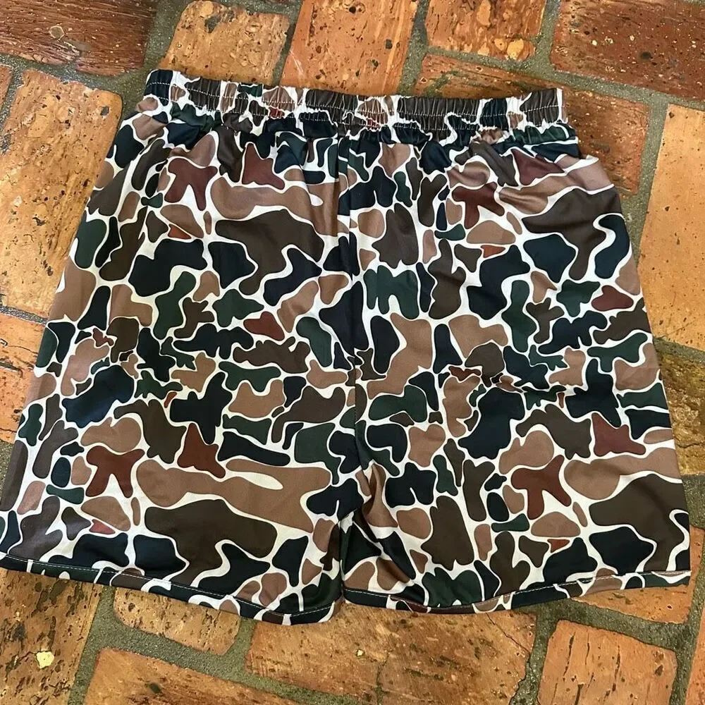 Camo camouflage pull on shorts 2 pair